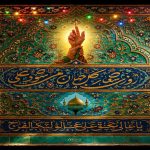 کاور عکس نوشته غدیر با متن روزی شعار کل جهان می شود علی